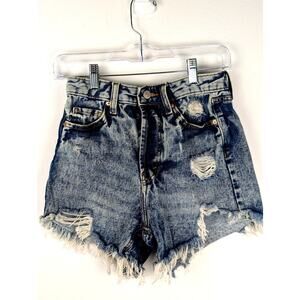 Wild Fable Jeans shorts very distressed SzXS Waist 26"High Rise 11.5"Ins 3"GUC